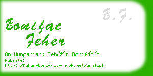 bonifac feher business card